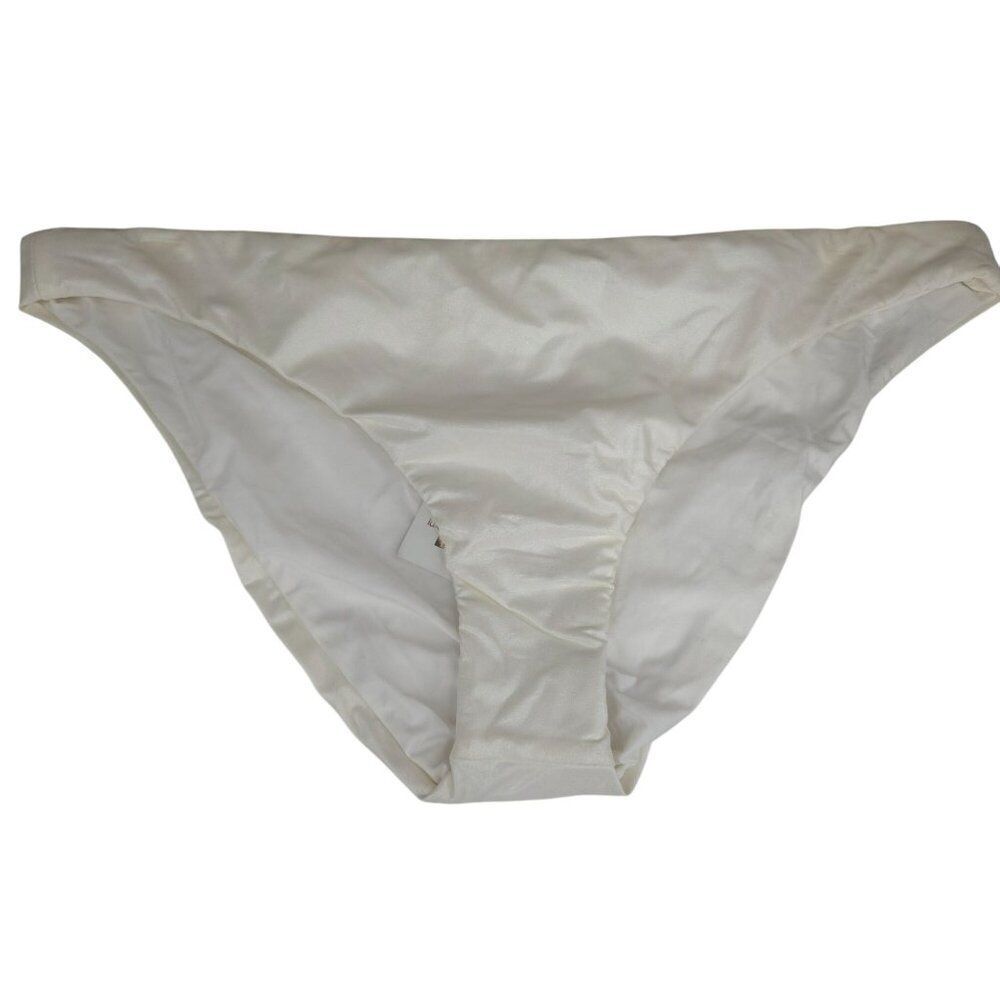 Luxe By Lisa Vogel Beach Pant Premier Bikini Bottom L Iridescent White